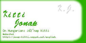 kitti jonap business card